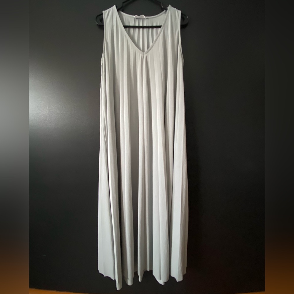 Mango Pleated Maxi Dress